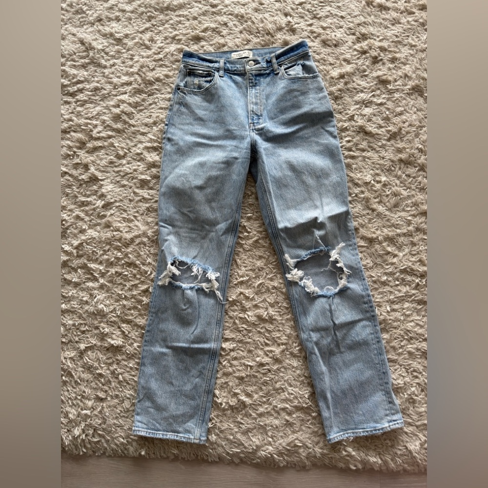 Abercrombie & Fitch Light Blue Boyfriend Jeans